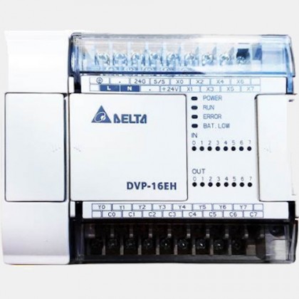 Sterownik PLC 8 wejść i 8 wyjść przekaźnikowych DVP16EH00R2 Delta Electronics